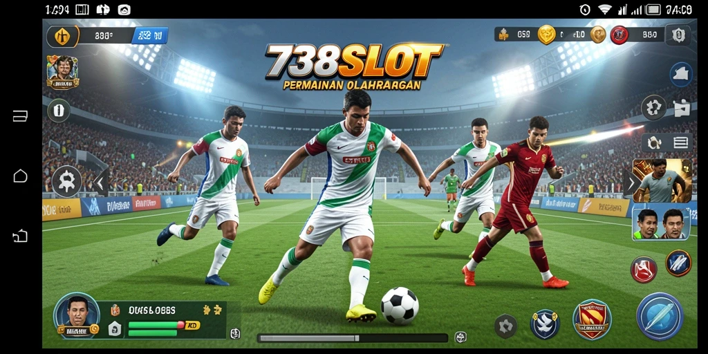 Tampilan gameplay 738SLOT dengan aksi olahraga yang mendebarkan.