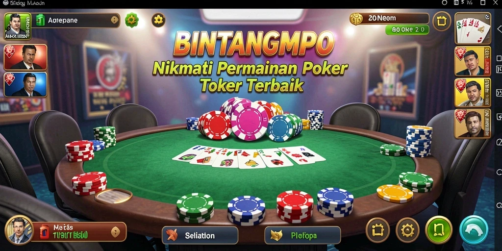 Tampilan gameplay BINTANGMPO yang menarik dalam permainan Poker.