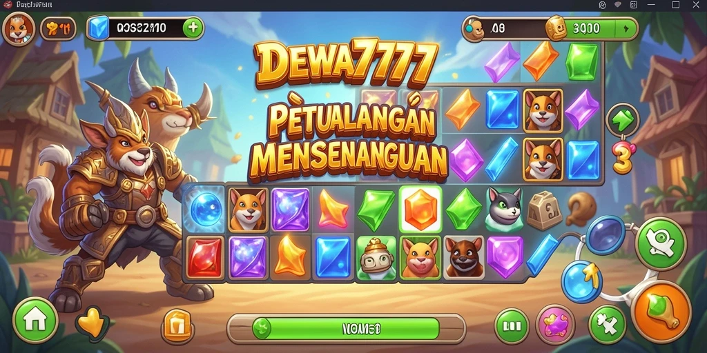 Tampilan gameplay DEWA777 yang penuh warna dan menarik.