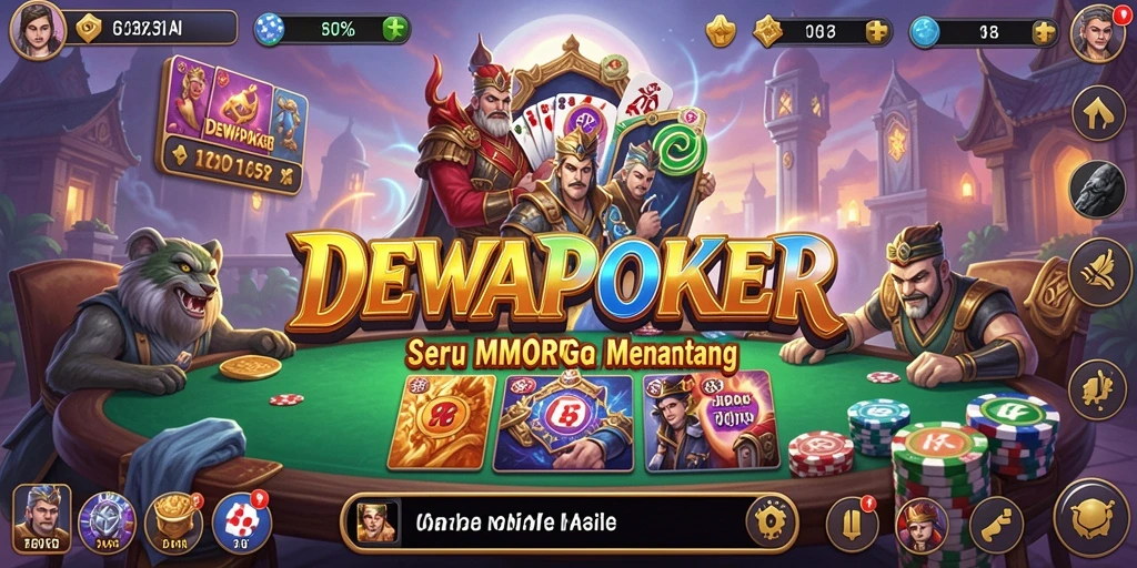 Screenshot gameplay DEWAPOKER menampilkan aksi seru dalam pertarungan MMORPG.