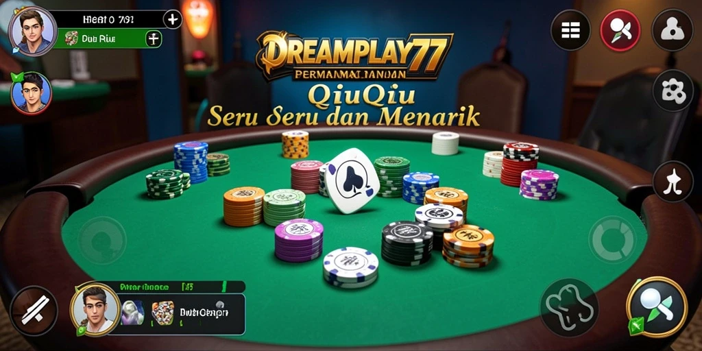 Tampilan menarik dari gameplay QiuQiu di DREAMPLAY77.