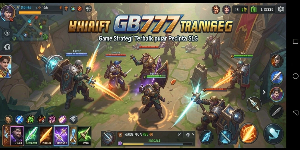 Screenshot menunjukkan gameplay mendalam dan strategi pertempuran.