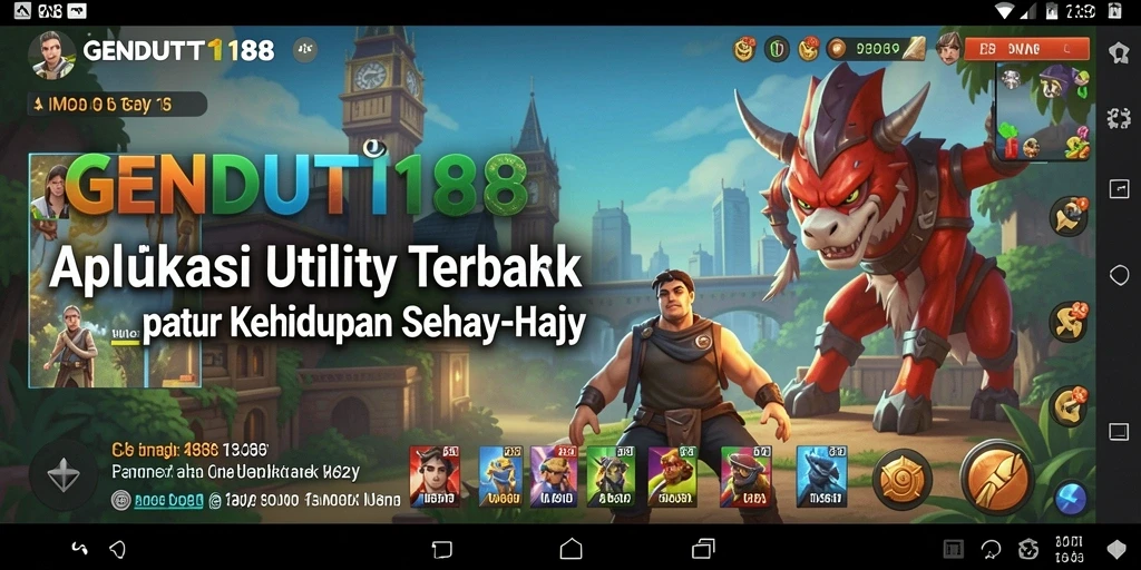 Screenshot utama GENDUT188 menampilkan antarmuka user-friendly untuk aplikasi Utility.