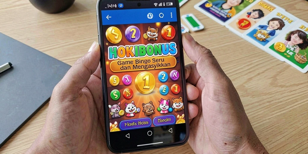 Tampilan gameplay seru dalam HOKIBONUS dengan Bingo yang menantang.