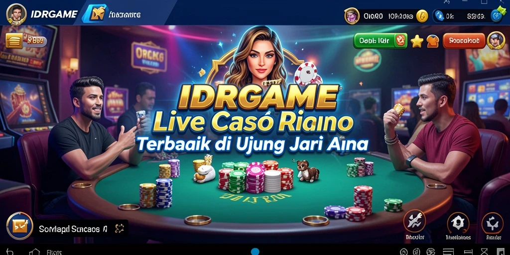 Screenshot IDRGAME menunjukkan dealer profesional dalam permainan Live Casino.