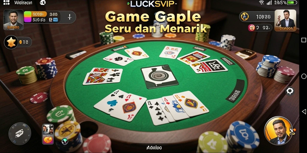 Gameplay seru LUCKSVIP dengan pemain lain dalam permainan Gaple.