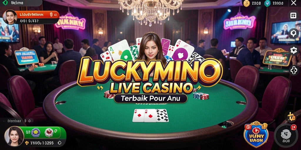Tampilan gameplay mendebarkan di LUCKYMINO Live Casino.