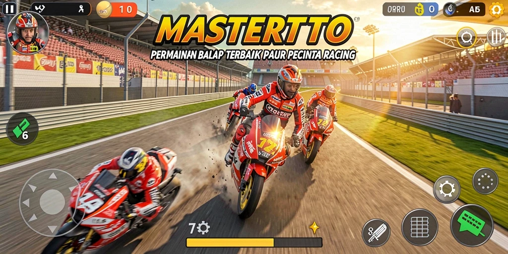 Tampilan gameplay balap yang mendebarkan dari MASTERTOTO.