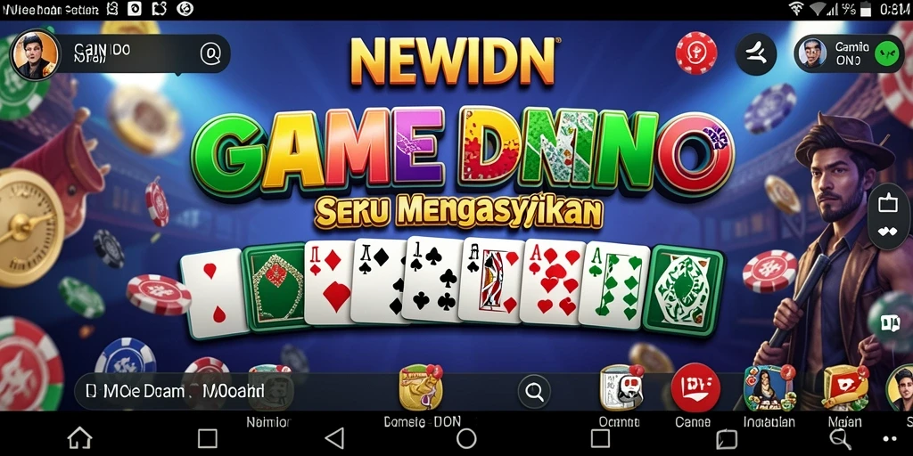 Tampilan gameplay seru dari NEWIDN dengan variasi Domino.