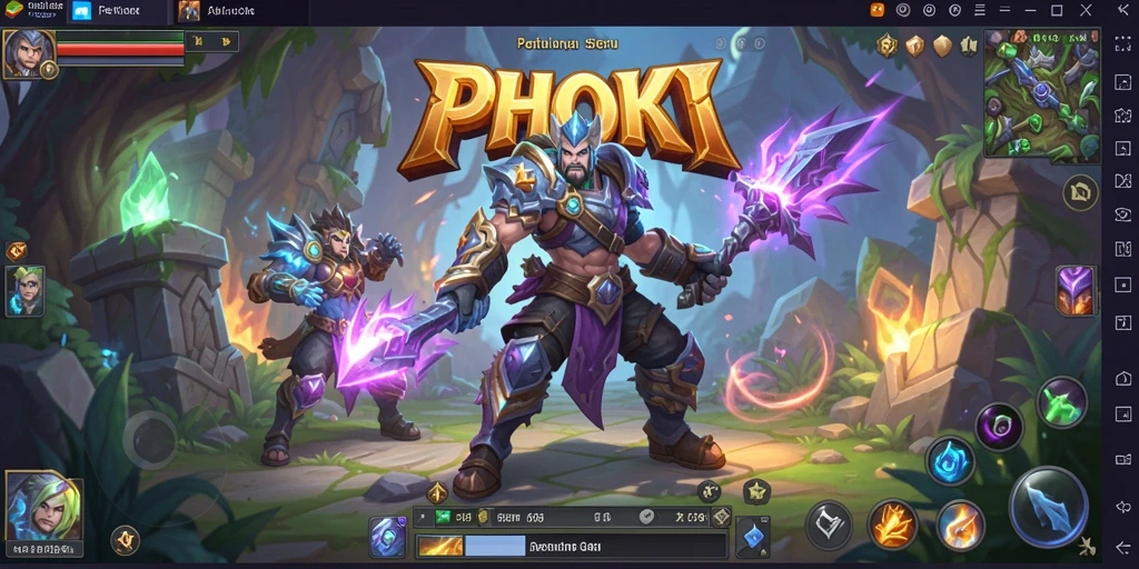 Tampilan gameplay seru dalam PPHOKI dengan pertarungan aksi yang dinamis.