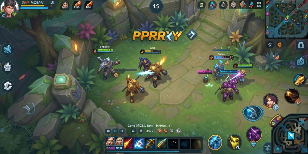 Tampilan gameplay MOBA PPRRYY yang mendebarkan dan penuh aksi.