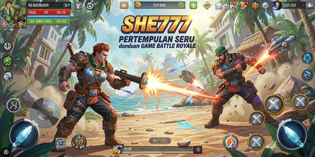 Gambaran gameplay seru dalam pertempuran Battle Royale.
