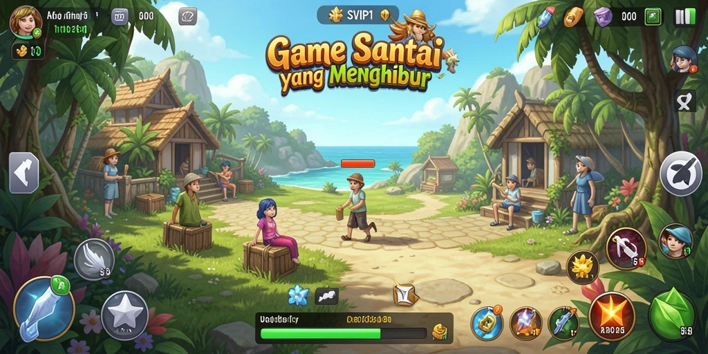 Screenshot menunjukkan momen seru dalam gameplay <strong>SVIP1</strong> yang santai dan menghibur.