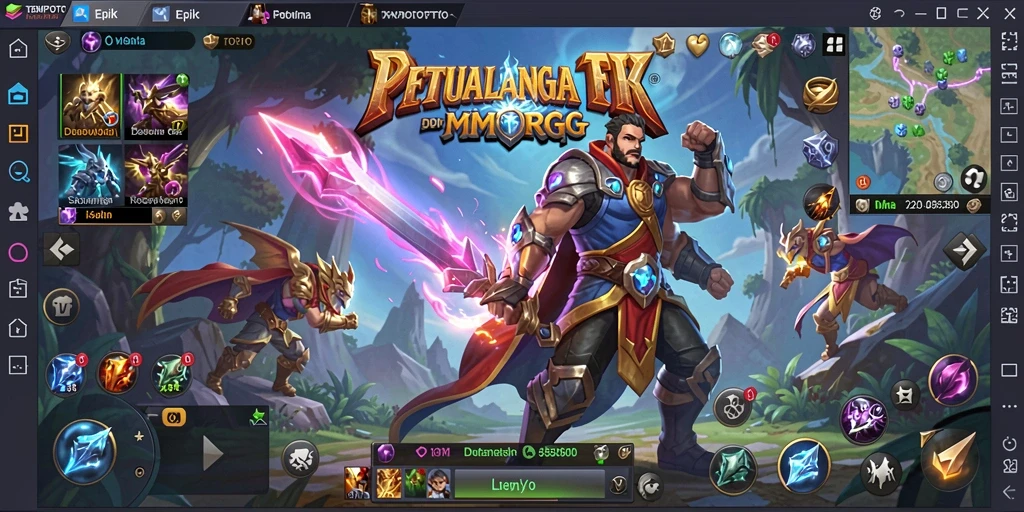 Tampilan menarik dari gameplay MMORPG TEMPOTOTO yang memukau.